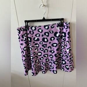 Melly M Purple Leopard Print Skirt